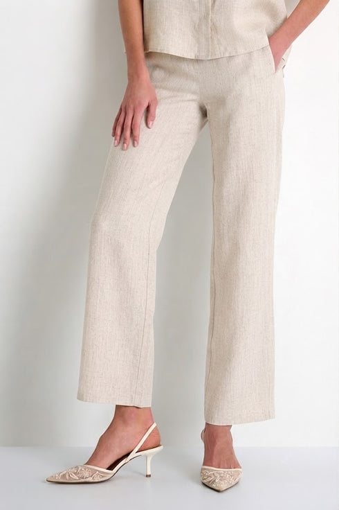 Shan Lina Linen & Lycra Blend Pants