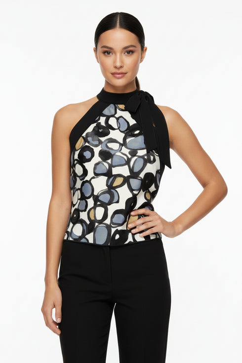 Shan Soie Silk scarf top