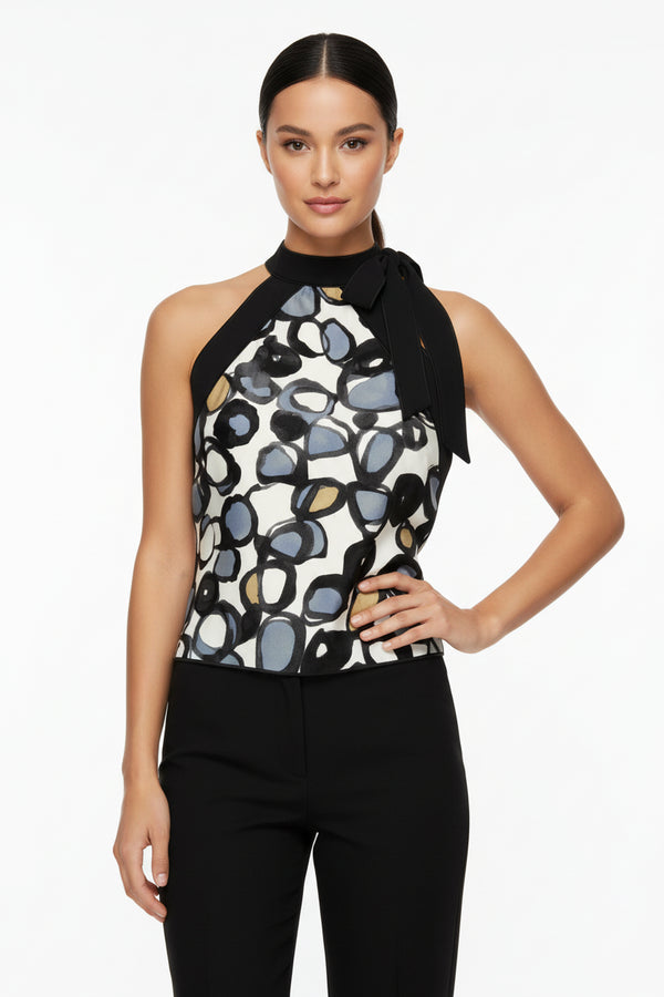 Shan Soie Silk scarf top