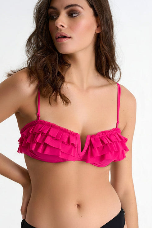 Shan Mia Mesh bandeau bikini top