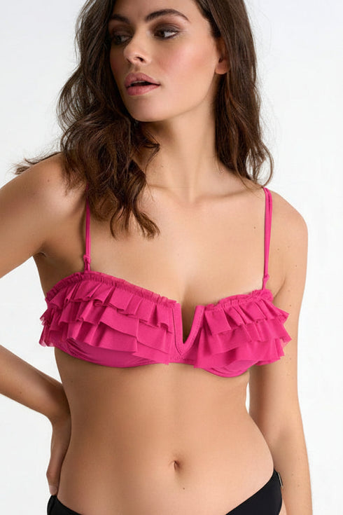Shan Mia Mesh bandeau bikini top