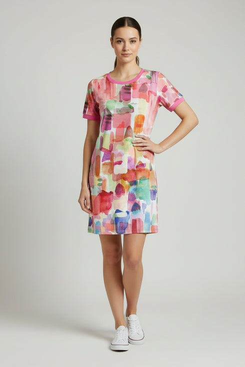 Shan Elisabeth Round-Neck Short Dress