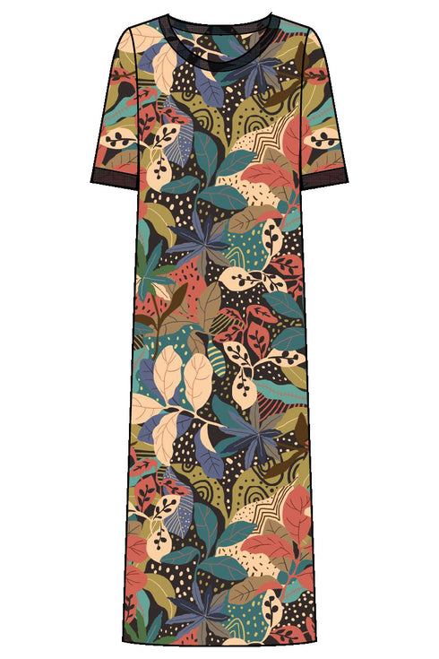 Shan Elisabeth Round-Neck Maxi Dress