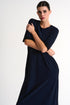 Round-Neck Maxi Dress - 42430-64-550 02 / 550 Navy / 75% POLYAMIDE, 25% ELASTANE