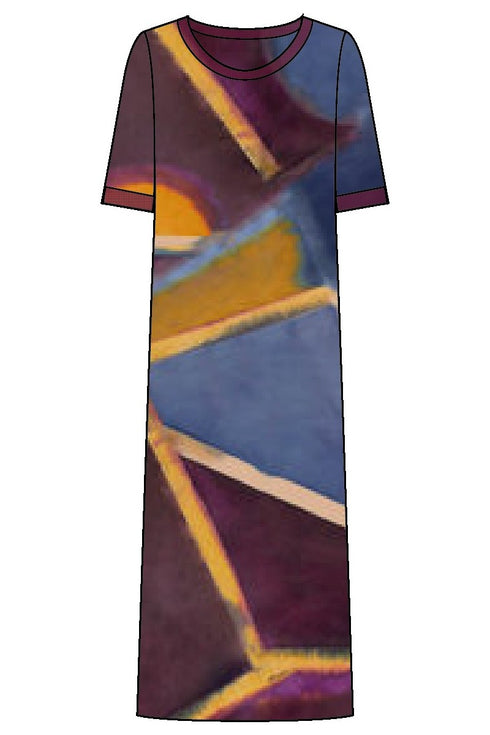 Shan Elisabeth Round-Neck Maxi Dress