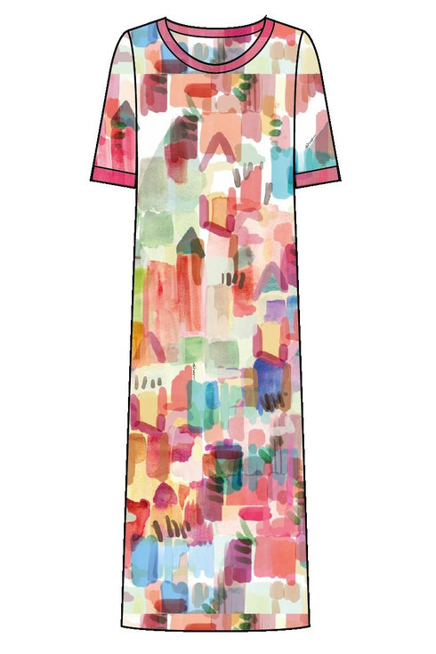 Shan Elisabeth Round-Neck Maxi Dress