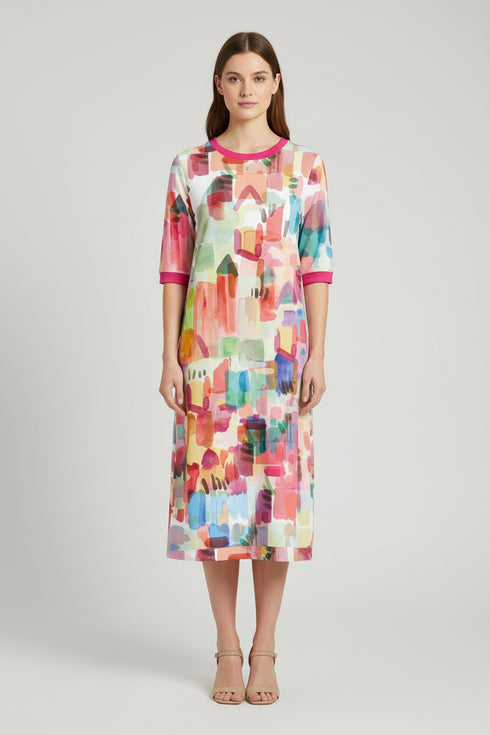 Shan Elisabeth Round-Neck Maxi Dress