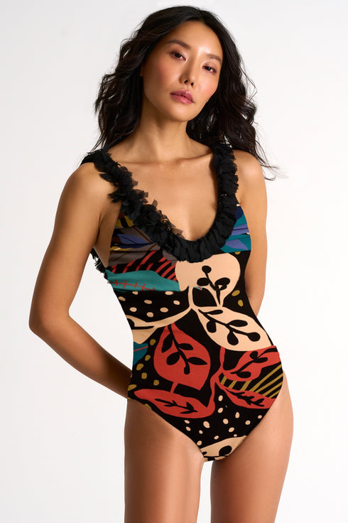Shan Jasmine One-Piece With Fringes