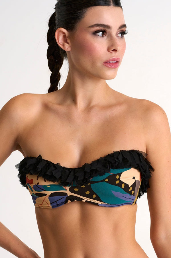 Shan Jasmine Bandeau Bikini Top With Fringes - 42450-26-951