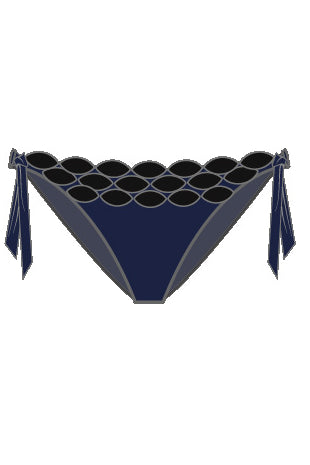 Shan Lydia Scallop Detail Low-Rise Bikini Bottom