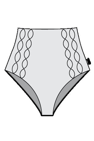 Shan Lydia Scallop Detail Bikini Bottoms