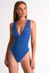 Shan Charlie-Rose Plunging One-Piece With Oval Cut-Outs