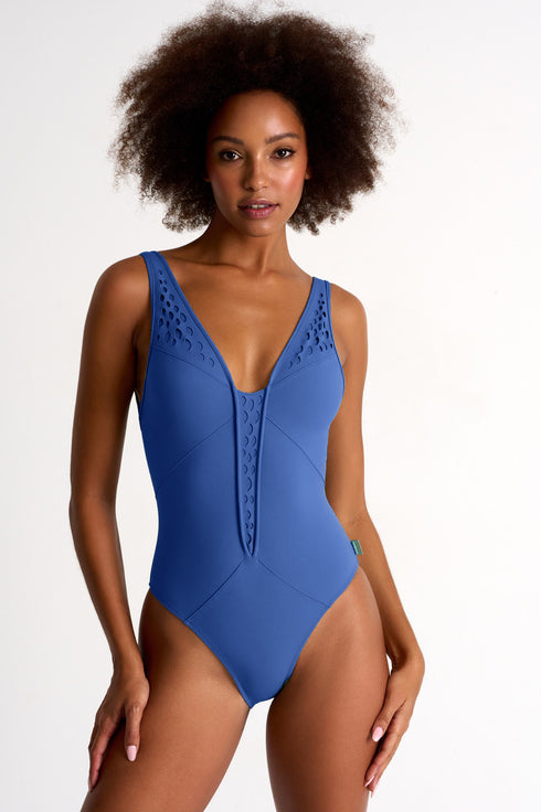 Shan Charlie-Rose Deep V-Neck One-Piece