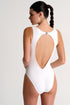 Shan Charlie-Rose High-Neck One-Piece With Oval Cut-Outs