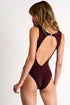 Shan Charlie-Rose High-Neck One-Piece With Oval Cut-Outs