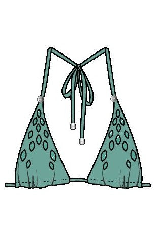 Shan Charlie-Rose Triangle Bikini Top