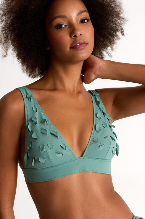 Comfortable Triangle Bikini Top - 42480-23-600 4 / 600 Sage / 75% POLYAMIDE, 25% ELASTANE