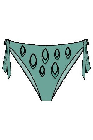 Shan Charlie-Rose Low-Rise Bikini Bottom