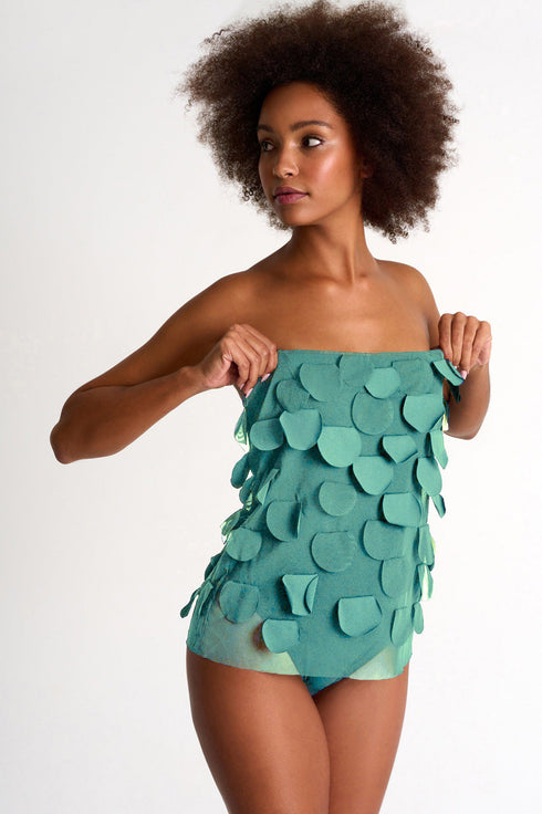 Shan Brianna One-Piece With Petal Appliqués