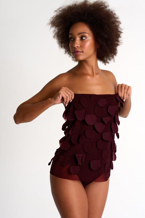 Shan Brianna One-Piece With Petal Appliqués