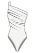 Shan Intemporel Elegant Asymmetrical One-Piece