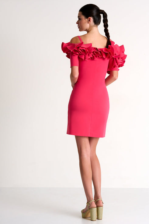 Shan Rose Off Shoulder One Of A Kind Hand-Made Dress - 42495-65-310