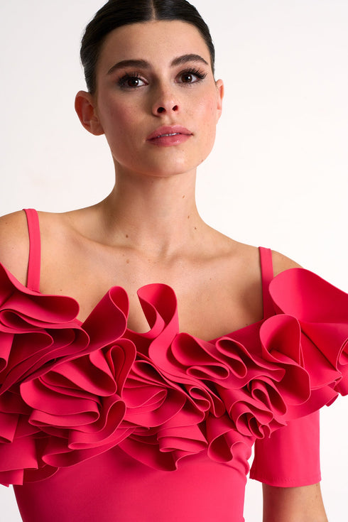 Shan Rose Off Shoulder One Of A Kind Hand-Made Dress - 42495-65-310