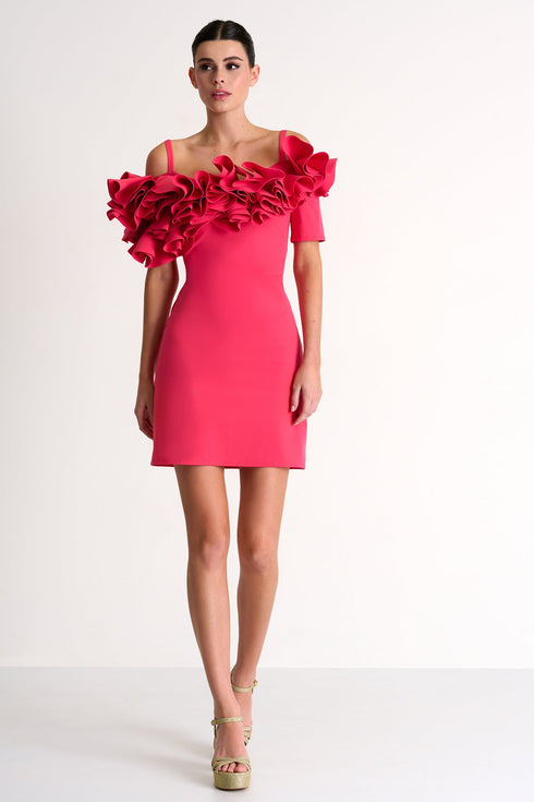 Shan Rose Off Shoulder One Of A Kind Hand-Made Dress - 42495-65-310