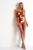 Classic One-Piece Swimsuit With Front Rushing - 42510-06-956 04 / 956 Sunset / 75% POLYAMIDE, 25% ELASTANE