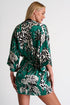 Short Silk Kimono Robe - 42511-85-951 02 / 951 Oasis / 95% SILK 5% ELASTANE