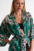 Short Silk Kimono Robe - 42511-85-951 02 / 951 Oasis / 95% SILK 5% ELASTANE