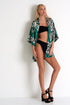 Short Silk Kimono Robe - 42511-85-951 02 / 951 Oasis / 95% SILK 5% ELASTANE