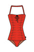 Shan Classique Retro bandeau one-piece