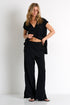 Straight-Leg Silk Pants 02 / 800 Black