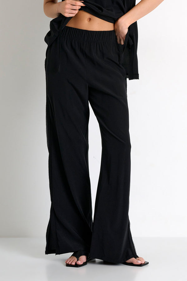 Shan Celine Straight-Leg Silk Pants