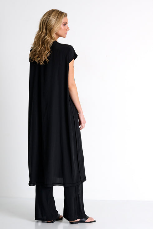 Shan Céline Silk dress with boat neckline