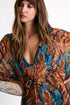 Shan Flora Kimono with wide sheer sleeves