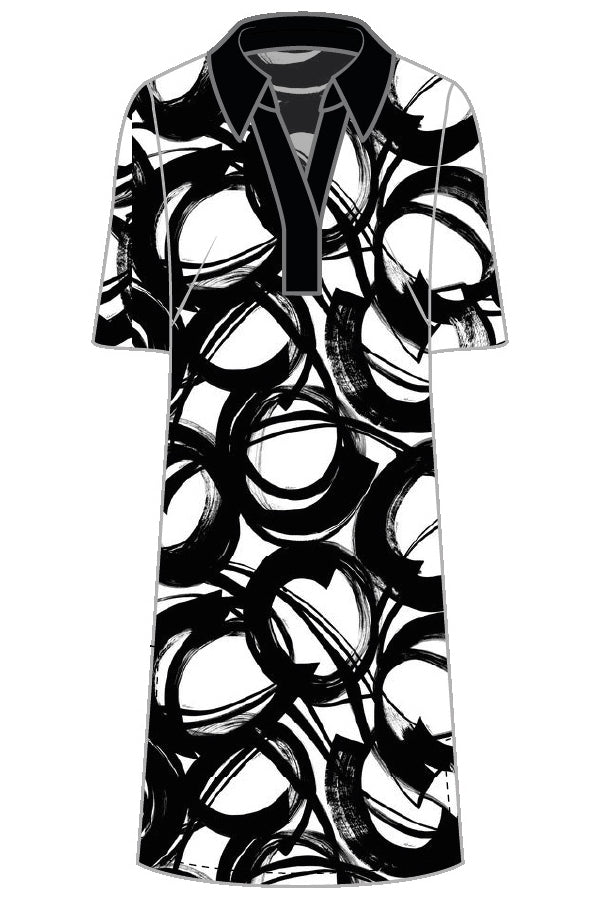 Shan Élisabeth Short sleeve lycra polo dress