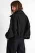 Linen Puffer Jacket 02 / 800 Black