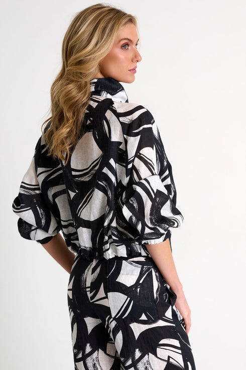 Shan Lina Linen Puffer Jacket - 42536-79-952