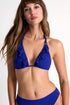 Triangle Bikini Top With Petal Details 04 / 560 Blue Majorelle