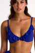 Balconette Bikini Top With Petals Details 04 / 560 Blue Majorelle