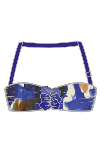Shan Frederique Bandeau Bikini Top With Petals Details