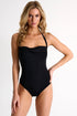 Knotted One-Piece Bandeau Swimsuit 04 / 800 Black