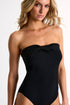 Knotted One-Piece Bandeau Swimsuit 04 / 800 Black
