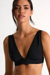 Tuxedo Knot Bikini Top 04 / 800 Black