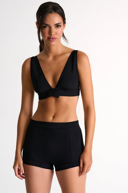 Tuxedo Knot Bikini Top 04 / 800 Black