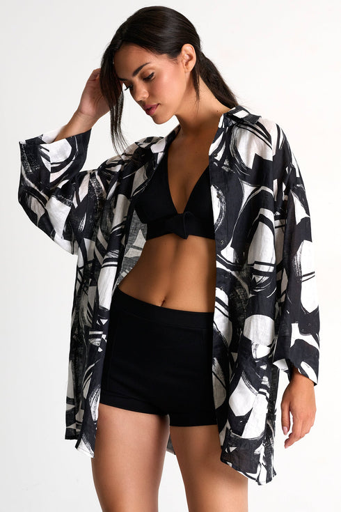 Tuxedo Knot Bikini Top 04 / 800 Black