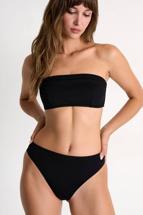 High-Waisted Brazilian Bikini Bottom 04 / 800 Black
