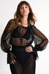 Mesh Blouse With Detailed Sleeves 02 / 800 Black